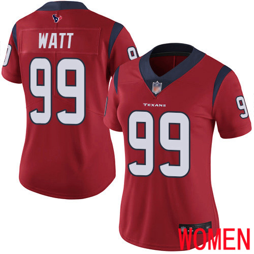 Houston Texans Limited Red Women J J Watt Alternate Jersey NFL Football 99 Vapor Untouchable